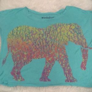 Elephant print crop top